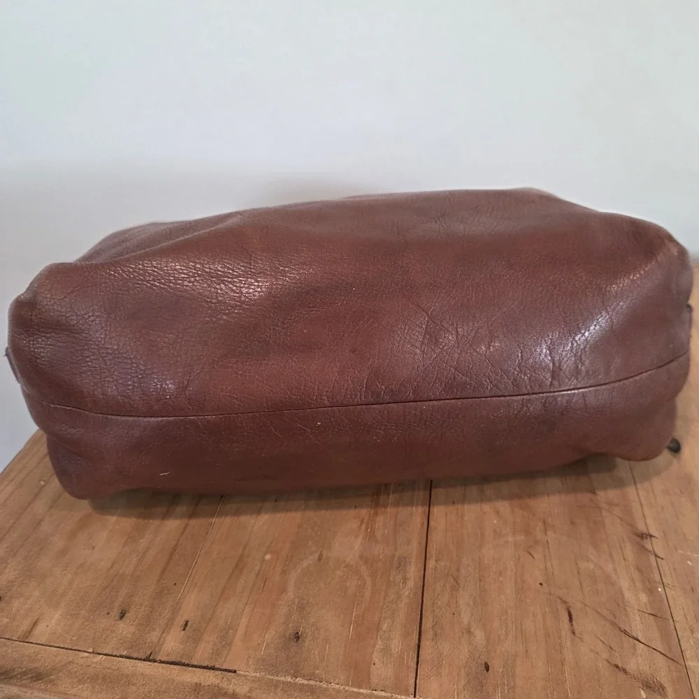 Coach Madison Phoebe Leather Hobo Shoulder Bag Brown Brass Hardware Style 19890